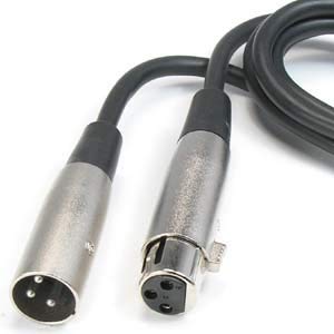 10 Feet XLR 3 Pin Microphone Cable, 3P Male/Female (28 Wire Gauge)