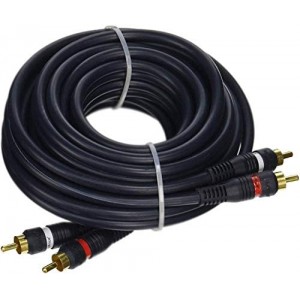 2RCA Male to 2RCA Male Home Theater Audio Cable - 50 Feet - Black