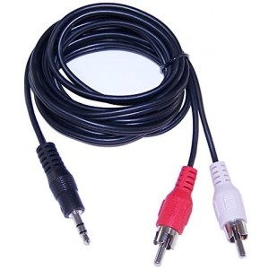 ,3.5mm Male to 2 RCA Male Audio Cable 12ft.