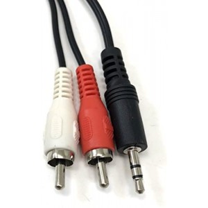 , Inc. 6-feet Stereo 3.5mm Male to (2) RCA Male Audio Cable (M06-500 )