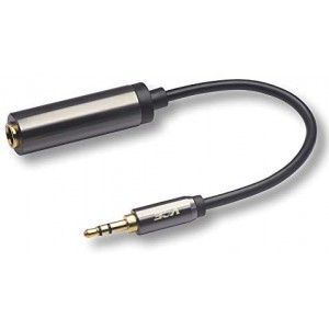 1/4inch to 1/8inch Adapter 3.5mm 1/8 inch Male to 6.35mm 1/4 inch Female Audio Jack Gold Plated Adapter 8 inch