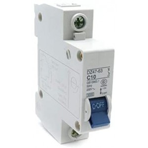 Miniature Circuit Breaker 1 Pole 10A 230/400V Din Rail Mount DZ47-63 C10