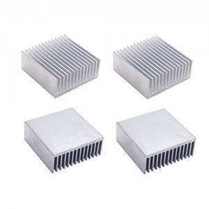 4pcs Aluminum Heatsink Chipset Heat Radiator Cooling Fin Heatsink 50mm (L) x 50mm(W) x 20mm(H) Silver Tone