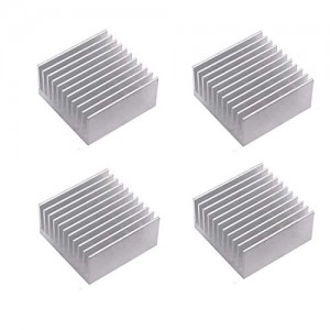 Aluminum Heatsink Aluminum Chipset Heat Radiator Cooling Fin Heatsink 1.57inch (L) x 1.57inch(W) x 0.79inch(H) Silver Tone 4Pcs