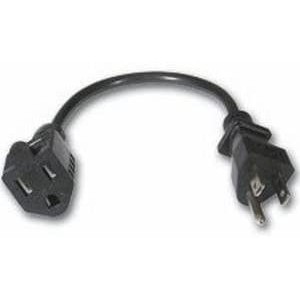 18 AWG Outlet Saver Power Extension Cord - 1 Feet