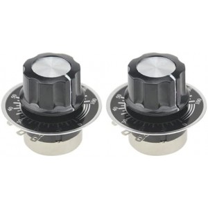 2 PCS RV24YN20S B103 10k ohm Single Turn Carbon Film Rotary Taper Potentiometer with Knob, 10K Ohm