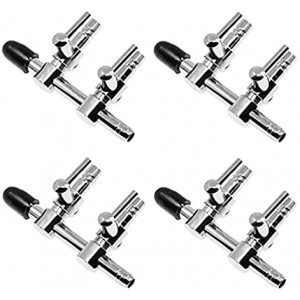 Aquarium Air Valve 2 Way Inline Manifold Air Flow Pump Tubing Splitter Lever Control Valve 4-Pack