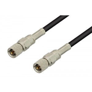 10-32 Male to 10-32 Male Cable 12 Inch Length Using ET-RG174 Coax, RoHS