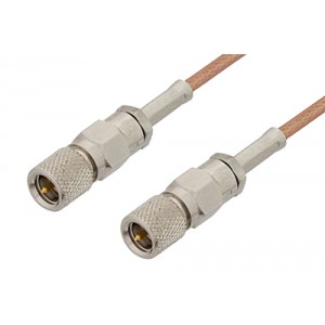 10-32 Male to 10-32 Male Cable 12 Inch Length Using ET-RG178 Coax, RoHS