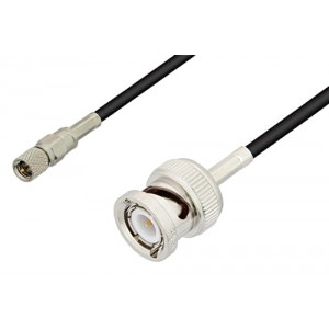 10-32 Male to BNC Male Cable 12 Inch Length Using ET-RG174 Coax