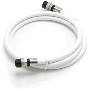 10' Feet, White ET-RG6 Coaxial Cable with Rubber booted - Weather Proof - Outdoor Rated Connectors, F81 / RF, Digital Coax for CATV, Antenna, Internet, & Satellite