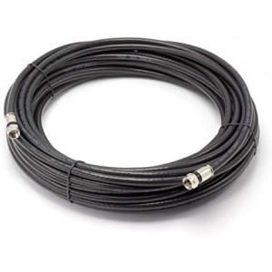 100' Feet, Black ET-RG6 Coaxial Cable (Coax Cable) with Connectors, F81 / RF, Digital Coax - AV, Cable TV, Antenna, CL2 Rated, 100 Foot