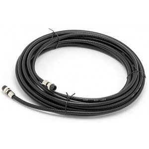 15' Feet, Black ET-RG6 Coaxial Cable with Rubber booted - Weather Proof - Outdoor Rated Connectors, F81 / RF, Digital Coax for CATV, Antenna, Internet, & Satellite