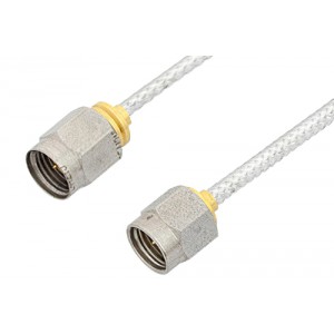 2.92mm Male to 2.4mm Male Cable 6 Inch Length Using ET38322 Coax, LF Solder, RoHS