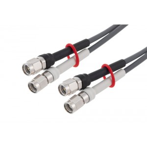 2.92mm Male to 2.92mm Male Skew Matched Pair Cable 12 Inch Length Using ET-P141LL Coax