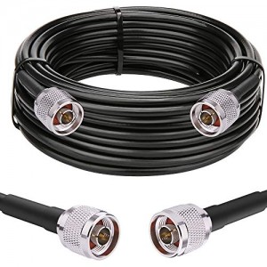 25ft KMR240 Coax Extension Cable N Male to N Male Connector (50 Ohm) Pure Copper Low Loss Coaxial Cables