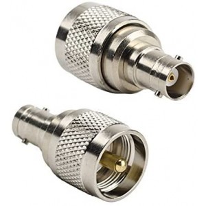 2pcs RF coaxial Coax Adapter BNC Female to UHF Male PL-259 PL259