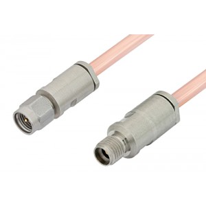 3.5mm Male to 3.5mm Female Cable 6 Inch Length Using ET-RG402 Coax, LF Solder, RoHS