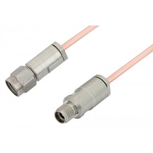 3.5mm Male to 3.5mm Female Cable 6 Inch Length Using ET-RG405 Coax, RoHS