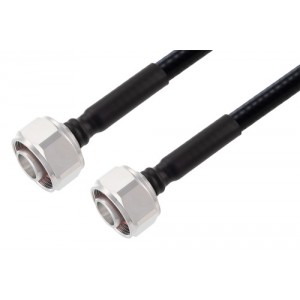 4.1/9.5 Mini DIN Male to 4.1/9.5 Mini DIN Male Low PIM Cable 12 Inch Length Using 1/4 inch Superflexible Coax