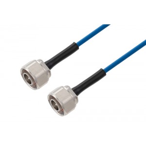 4.1/9.5 Mini DIN Male to 4.1/9.5 Mini DIN Male Low PIM Cable 12 Inch Length Using ET38402 Coax Using Times Microwave Components