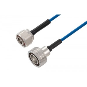 4.1/9.5 Mini DIN Male to Snap-On 4.3-10 Male Low PIM Cable 12 Inch Length Using ET38402 Coax Using Times Microwave Components