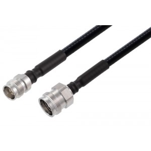 2.2-5 Female to 4.3-10 Female Low PIM Cable 12 Inch Length Using 1/4 inch Superflexible Coax