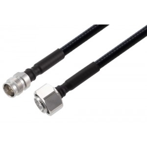 2.2-5 Female to 4.3-10 Male Low PIM Cable 12 Inch Length Using 1/4 inch Superflexible Coax