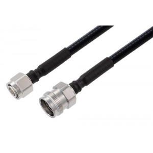 2.2-5 Male to 4.3-10 Female Low PIM Cable 12 Inch Length Using 1/4 inch Superflexible Coax