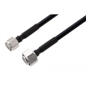 2.2-5 Male to 4.3-10 Male Low PIM Cable 12 Inch Length Using 1/4 inch Superflexible Coax