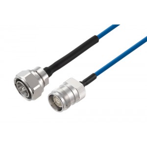 4.3-10 Male to 4.3-10 Female Low PIM Cable 12 Inch Length Using ET38402 Coax Using Times Microwave Components