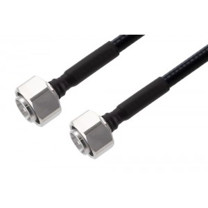 4.3-10 Male to 4.3-10 Male Low PIM Cable 12 Inch Length Using 1/4 inch Superflexible Coax