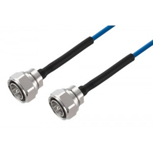 4.3-10 Male to 4.3-10 Male Low PIM Cable 12 Inch Length Using ET38400 Coax Using Times Microwave Components