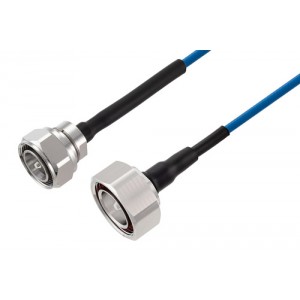 4.3-10 Male to 7/16 DIN Male Low PIM Cable 12 Inch Length Using ET38400 Coax Using Times Microwave Components