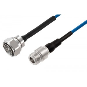 4.3-10 Male to N Female Low PIM Cable 12 Inch Length Using ET38402 Coax Using Times Microwave Components