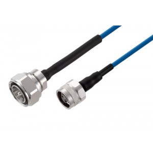 4.3-10 Male to N Male Low PIM Cable 12 Inch Length Using ET38402 Coax Using Times Microwave Components