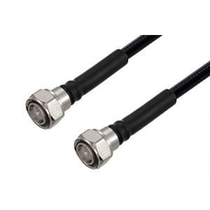 Outdoor Rated 4.3-10 Male to 4.3-10 Male Low PIM Cable 12 Inch Length Using SPO-375 Coax Using Times Microwave Parts