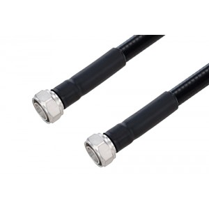 Outdoor Rated 4.3-10 Male to 4.3-10 Male Low PIM Cable 12 Inch Length Using SPO-500 Coax Using Times Microwave Parts