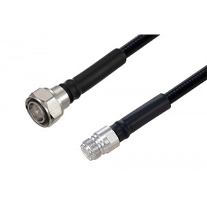 Outdoor Rated 4.3-10 Male to N Female Low PIM Cable 12 Inch Length Using SPO-375 Coax Using Times Microwave Parts