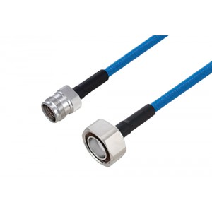 Plenum 4.3-10 Female to 7/16 DIN Male Low PIM Cable 12 Inch Length Using ET38365 Coax Using Times Microwave Parts