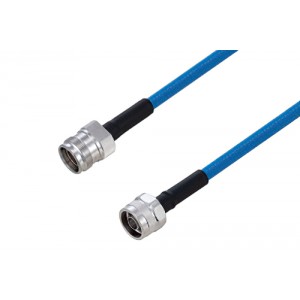 Plenum 4.3-10 Female to N Male Low PIM Cable 12 Inch Length Using ET38365 Coax Using Times Microwave Parts