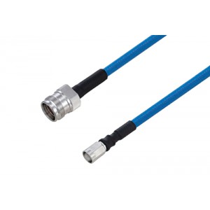 Plenum 4.3-10 Female to NEX10 Male Low PIM Cable 12 Inch Length Using ET38365 Coax Using Times Microwave Parts