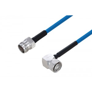 Plenum 4.3-10 Male Right Angle to 4.3-10 Female Low PIM Cable 12 Inch Length Using ET38365 Coax Using Times Microwave Parts