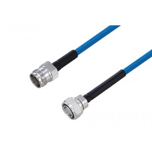 Plenum 4.3-10 Male to 4.3-10 Female Low PIM Cable 12 Inch Length Using ET38365 Coax Using Times Microwave Parts