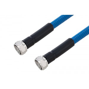 Plenum 4.3-10 Male to 4.3-10 Male Low PIM Cable 12 Inch Length Using ET38363 Coax Using Times Microwave Parts