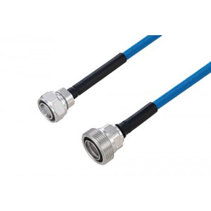 Plenum 4.3-10 Male to 7/16 DIN Female Low PIM Cable 12 Inch Length Using ET38365 Coax Using Times Microwave Parts