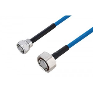 Plenum 4.3-10 Male to 7/16 DIN Male Low PIM Cable 12 Inch Length Using ET38365 Coax Using Times Microwave Parts