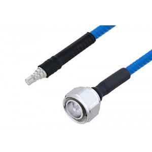 Plenum 4.3-10 Male to QMA Female Low PIM Cable 12 Inch Length Using ET38365 Coax , LF Solder