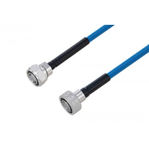 Plenum 4.3-10 Male to Snap-On 4.3-10 Male Low PIM Cable 12 Inch Length Using ET38365 Coax Using Times Microwave Parts