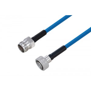 Plenum Snap-On 4.3-10 Male to 4.3-10 Female Low PIM Cable 12 Inch Length Using ET38365 Coax Using Times Microwave Parts